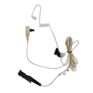Motorola - 2-Wire Surveillance Earpiece with Combined Mic/PTT(Beige)