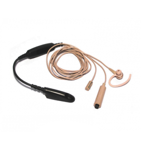 Motorola - 3 Wire Earpiece with Microphone and PTT separated (Beige)