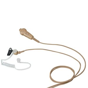 Motorola - 2-Wire Earpiece with clear acoustic tube(Beige)