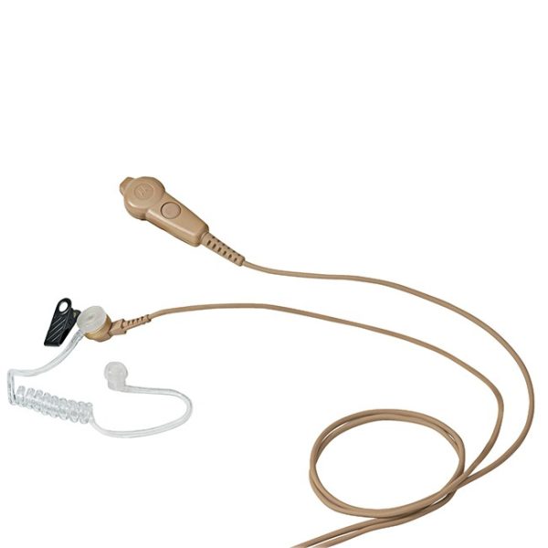 Motorola - 2-Wire Earpiece with clear acoustic tube(Beige)