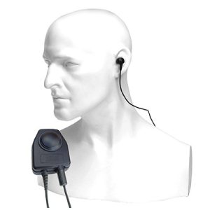 Entel - Bone conductive earpiece microphone for the HX series hand portable radio.