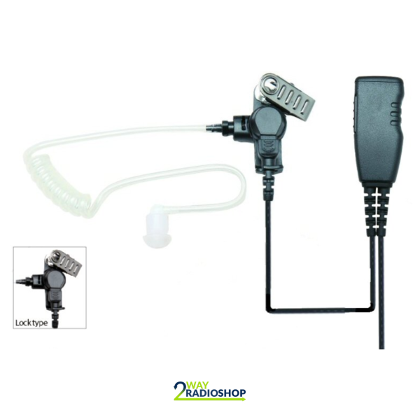 Value Hytera Otto Style Acoustic Tube Earpiece with Lapel Mic and PTT (Split cable)