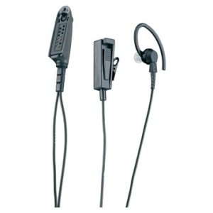 Motorola - 2 Wire Earpiece with Microphone and PTT Combined (Black)