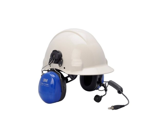 3M Peltor ATEX Twin Cup Headset with Helmet Attachment & Boom Mic