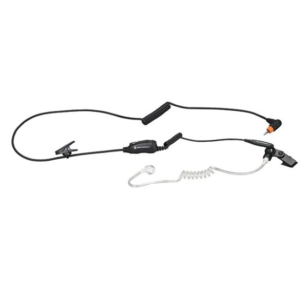 Motorola - Surveillance earpiece with Mic and PTT Combined (Black)